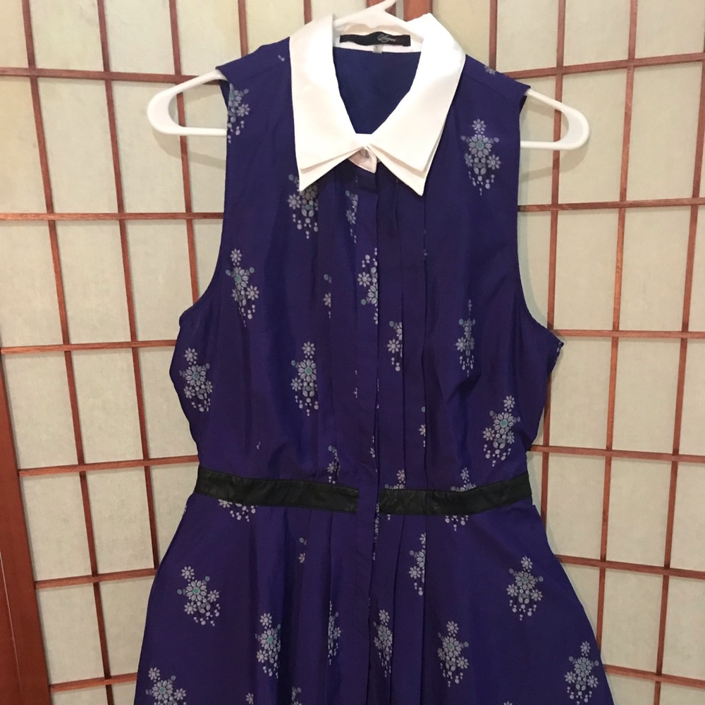 Mini Print Collared Summer Dress